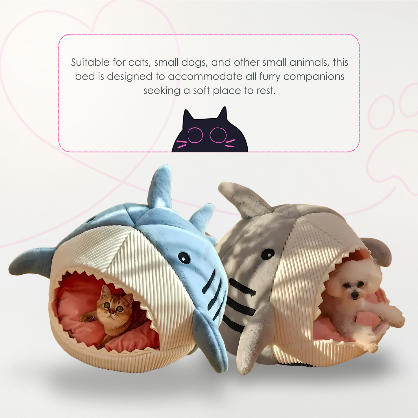 Plushie Shark Pet Bed
