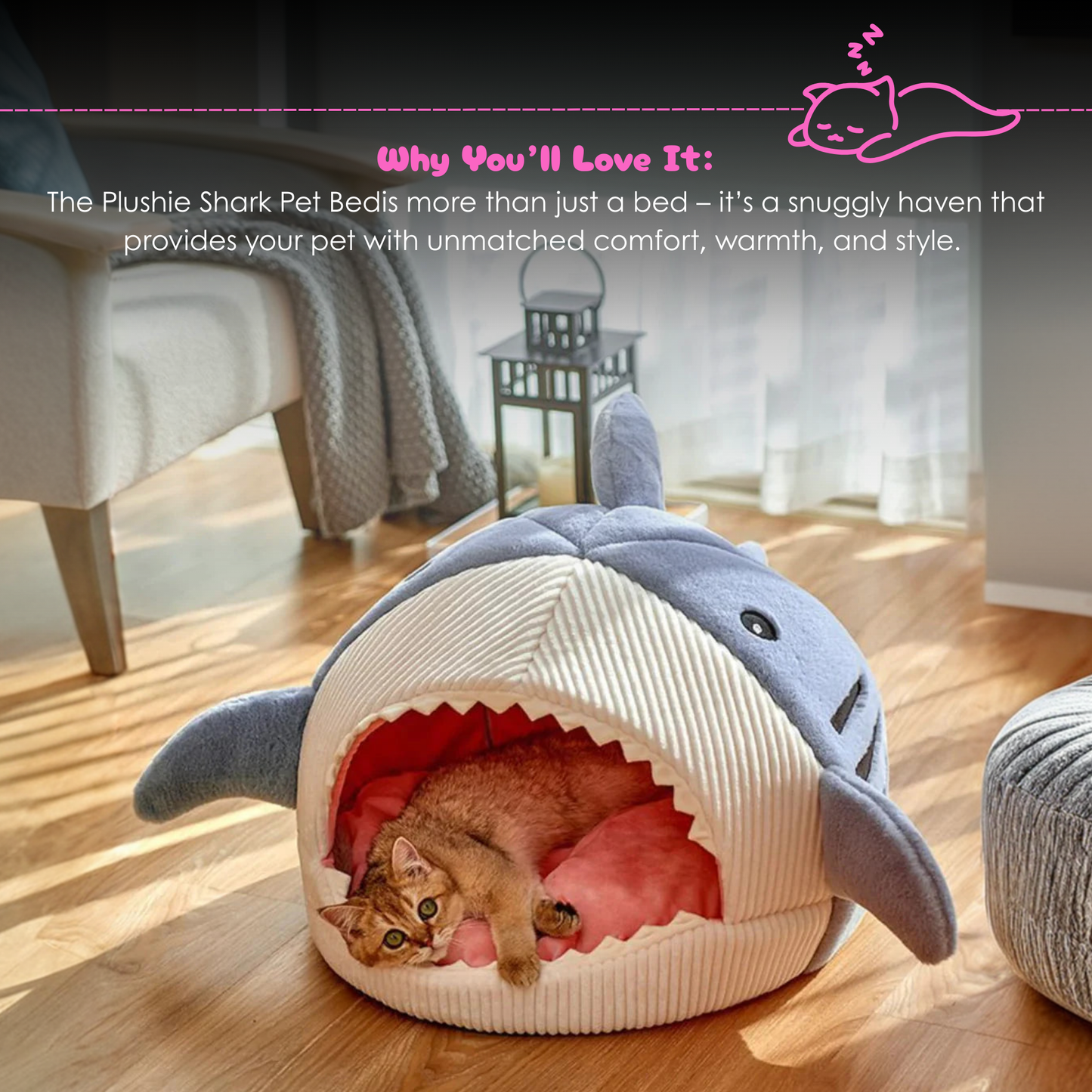 Plushie Shark Pet Bed